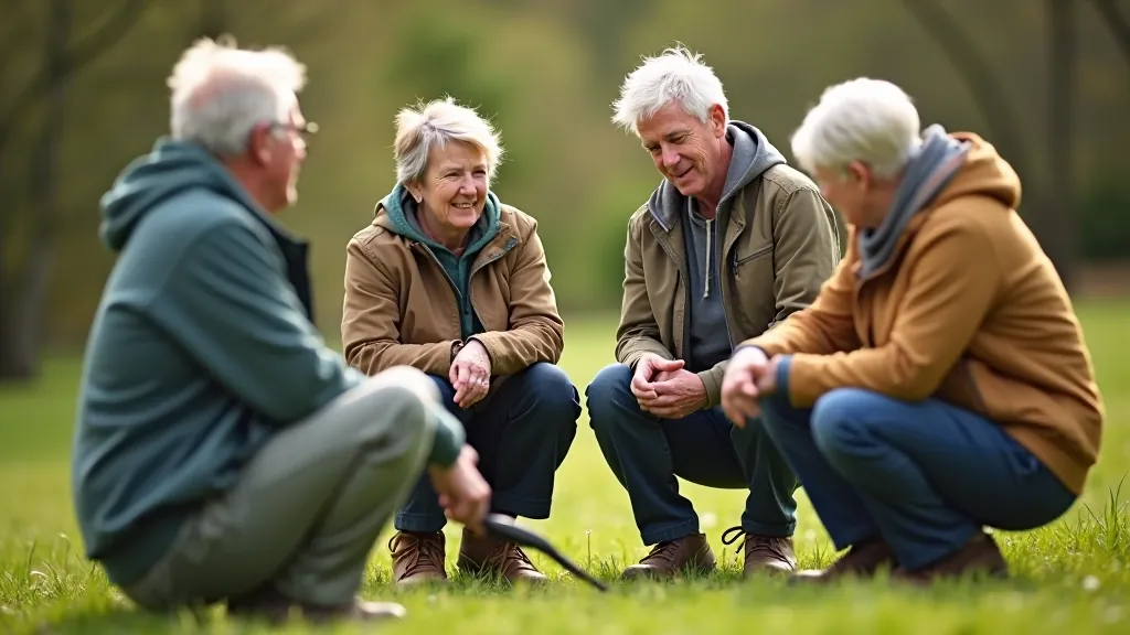 Outdoor skills workshop for mature hikers